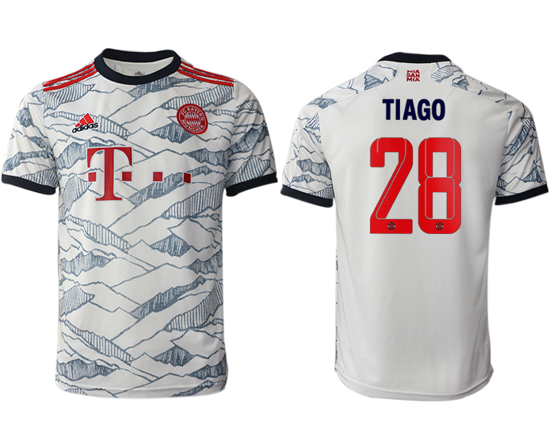 Men 2021-2022 Club Bayern Munich Second away aaa version white #28 Soccer Jersey